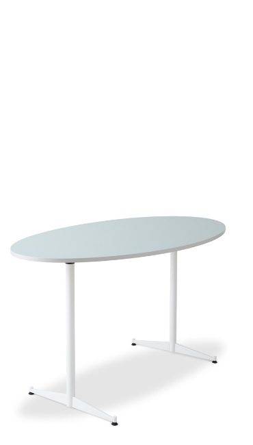 Profim Allround Elipse Bord, str. 180 x 100 cm, Flere farvemuligheder Linoleum Stålgrå.