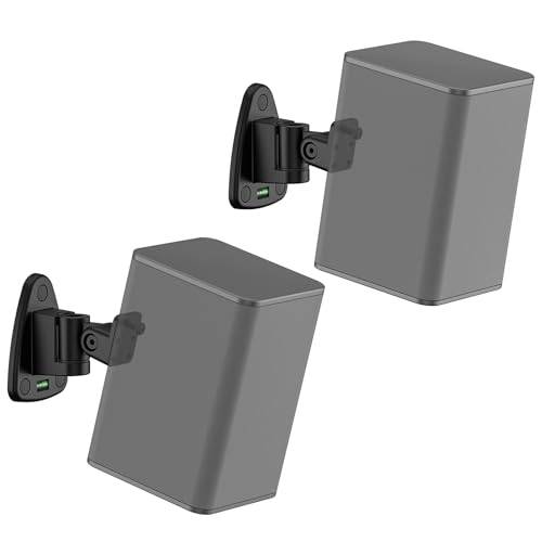 Justerbara väggfästen (par) för LG-högtalare – robust för trådlös LG-bakre surround (S90TR, SPQ8-S, SPT8-S, SPK8-S, 578S1-S, S78S2-S, S65S3-S, S55TR WR med nyckelhål, gängfäste