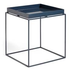 HAY - Tray Table 40x40 cm Deep Blue High Gloss - Brickbord - Svart - Metall