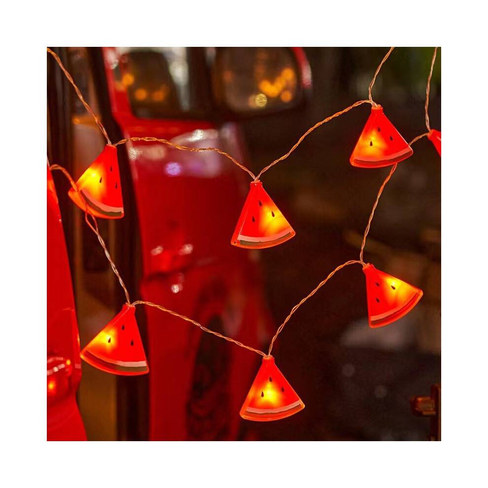 (Watermelon,1.5M 10Lights)Led Fruit Decor String Lights With Pvc Material For Holiday And Outdoor Event Lighting
