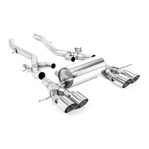 Milltek Centerresonator-Bagud System med GT-115 Polerede Enderør BMW 2 Serie M2 Coupé (G87 S58 NAS Ikke-OPF/GPF Modeller)