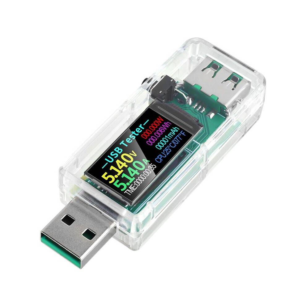 USB Tester USB Power Meter, USB Multimeter 3.3-30V 0-5A Voltage Current Capacity Amp Volt Voltmeter Ammeter Detector