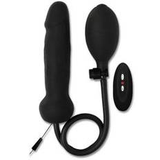 17 cm Pumpdildo - Vibrating Inflatable Silicone Dong black