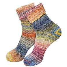 dunaro 2 par stickade norska strumpor ullstrumpor vinterstrumpor mysiga varma kvinnor män, 2 par | pastell, 35-38 EU
