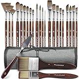 Penselset akrylfärger – 25 stycken premium professionellt syntetiskt konstnärspenselset