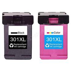 Cartouches d'encre - SHOP-STORY - HP 301 XL - Pack de 2 - Noir et Tricolore - Compatible HP