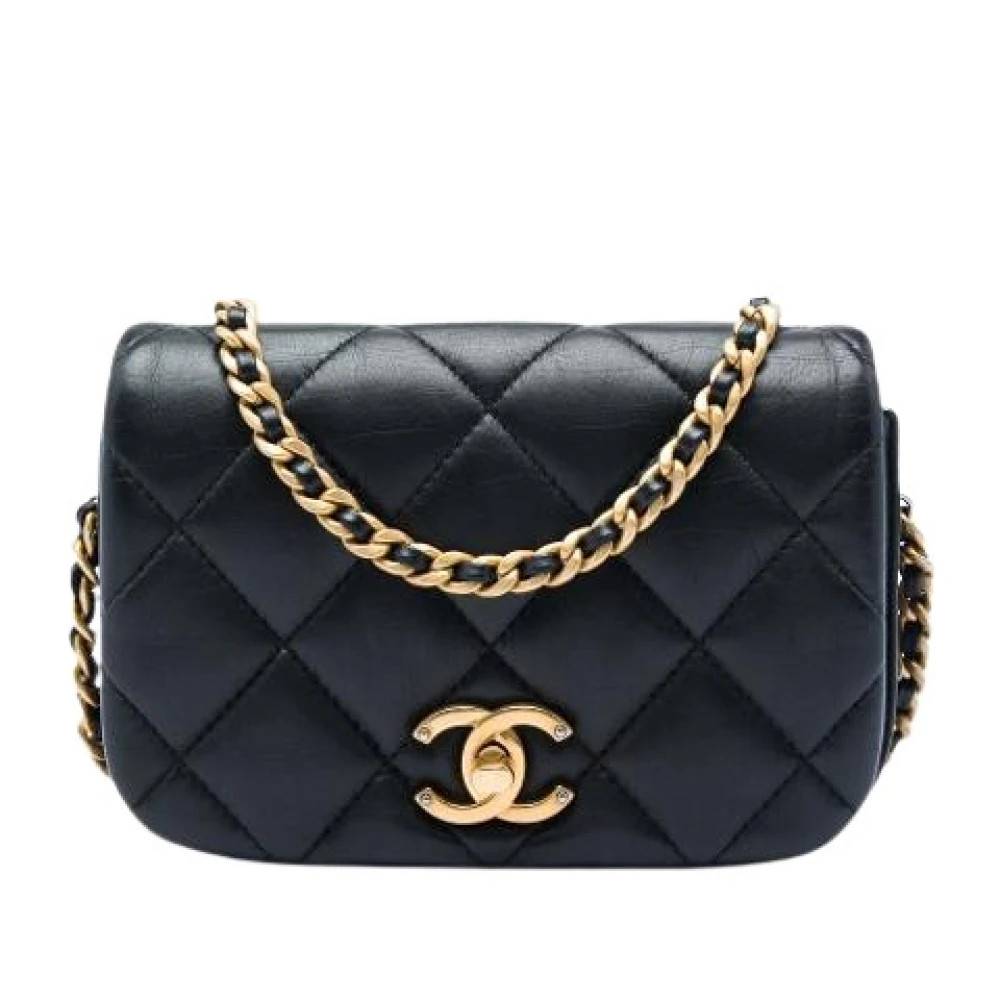 Chanel Vintage Pre-owned Quilted Crossbody Bag - Vintage - Dame - Sort - ONE SIZE - Uld