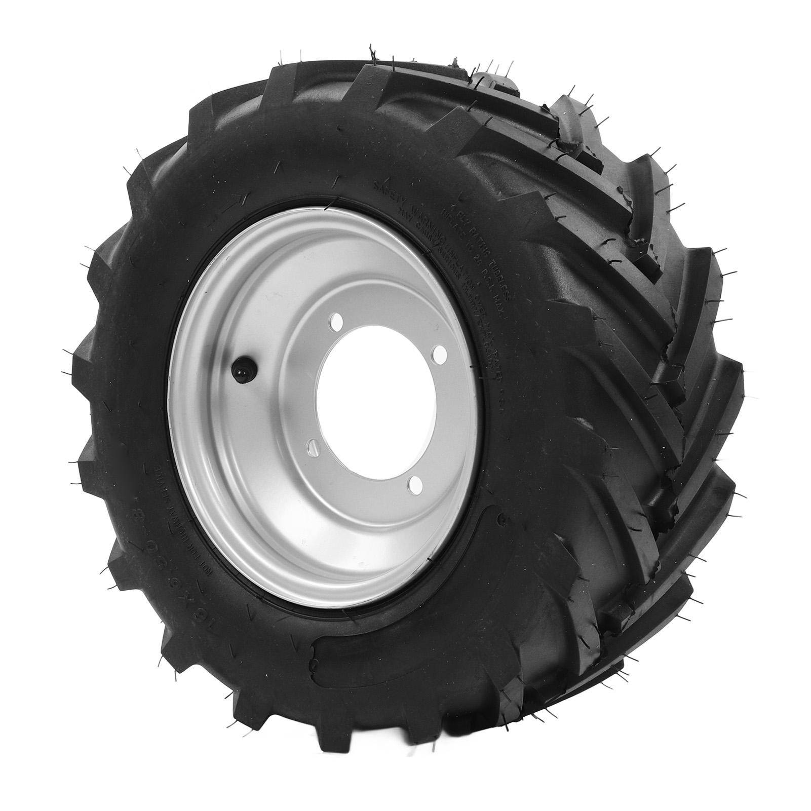Däck med nav 16 X 6.50‑8 tum Integrerad installation Däck för ATV UTV Kart Jordbruksfordon Gräsklippare