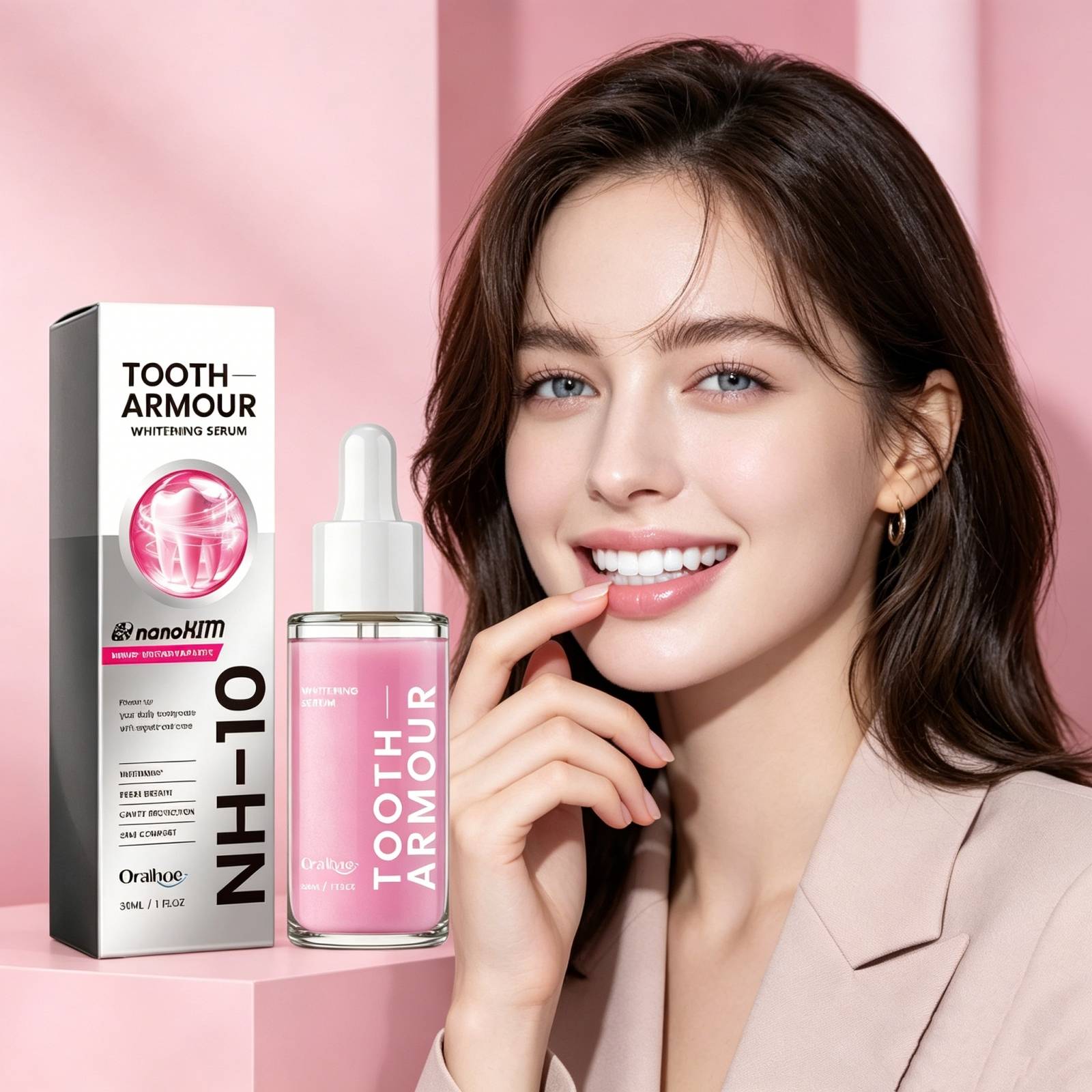 Nano-Hydroxyapatite Teeth Whitening Serum Deep Clean Stains Cavity Protection Fresh Breath Oral Care  Teeth Brightening Essence