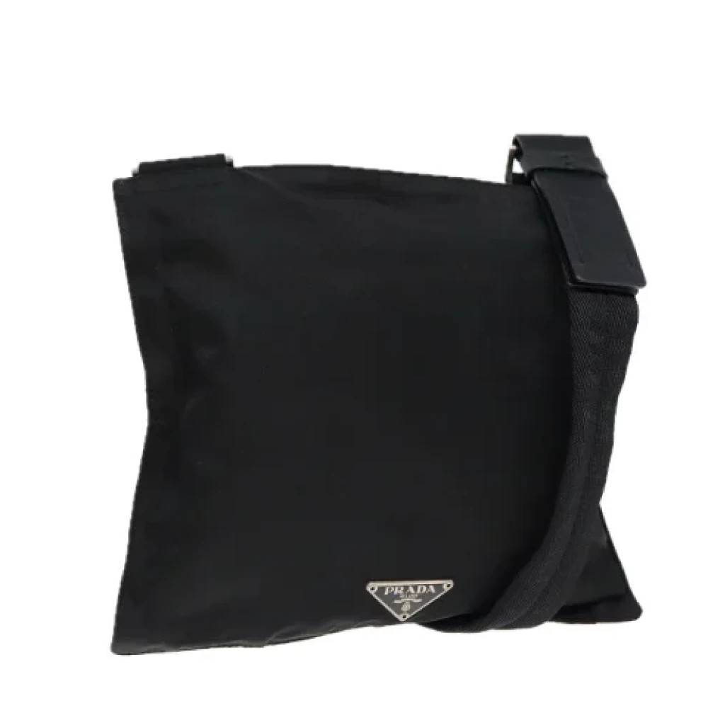 Prada Vintage Pre-owned Vintage Nylon Skuldertaske - Vintage - Dame - Sort - ONE SIZE - Uld