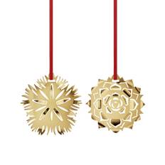 Georg Jensen Julepynt - Nellike og rosette, guld