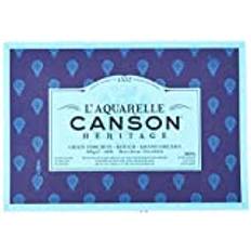 CANSON Héritage Akvarellblock limmade, 18 x 26 cm, 20 ark, 300 g/m², grovkorn