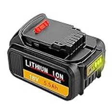 DTK DCB200 5,5ah 【Stor kapacitet: 18V Li-ION ersättningsbatteri för Battery 18V 20V Max DCB180 DCB181 DCB182 DCB184 DCB200 DCB201 XR för Battery 18V elverktyg