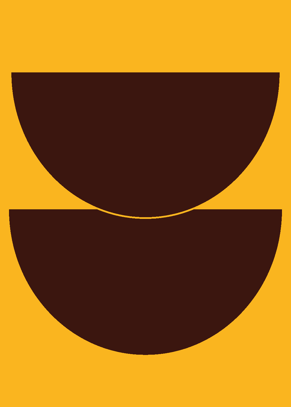 Half Circles II - Yellow - 70x100 cm (70x100 cm)