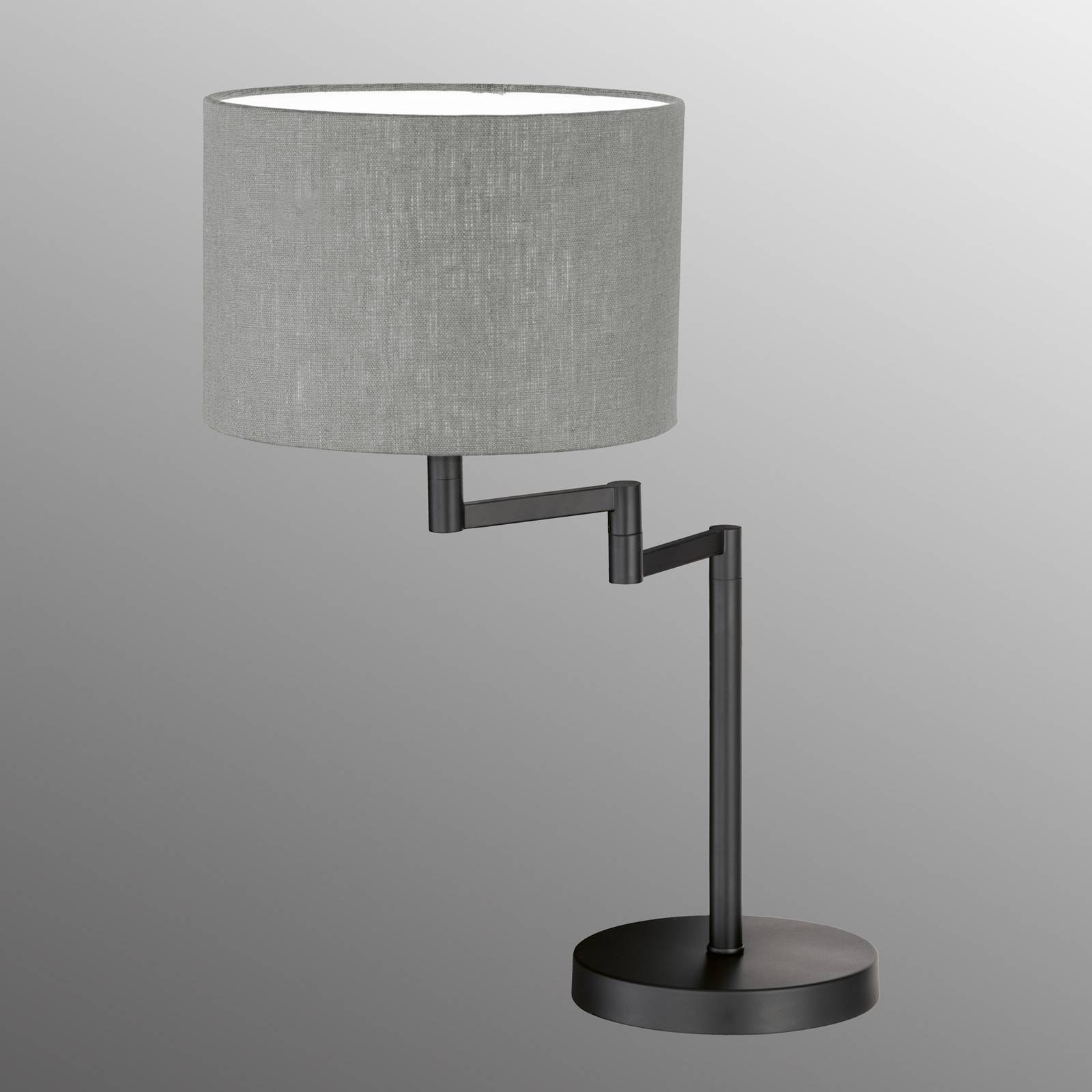 FISCHER & HONSEL Bordslampa Rota, Aluminium / grå / zink, Vardagsrum / matsal, Metall, Bordslampa