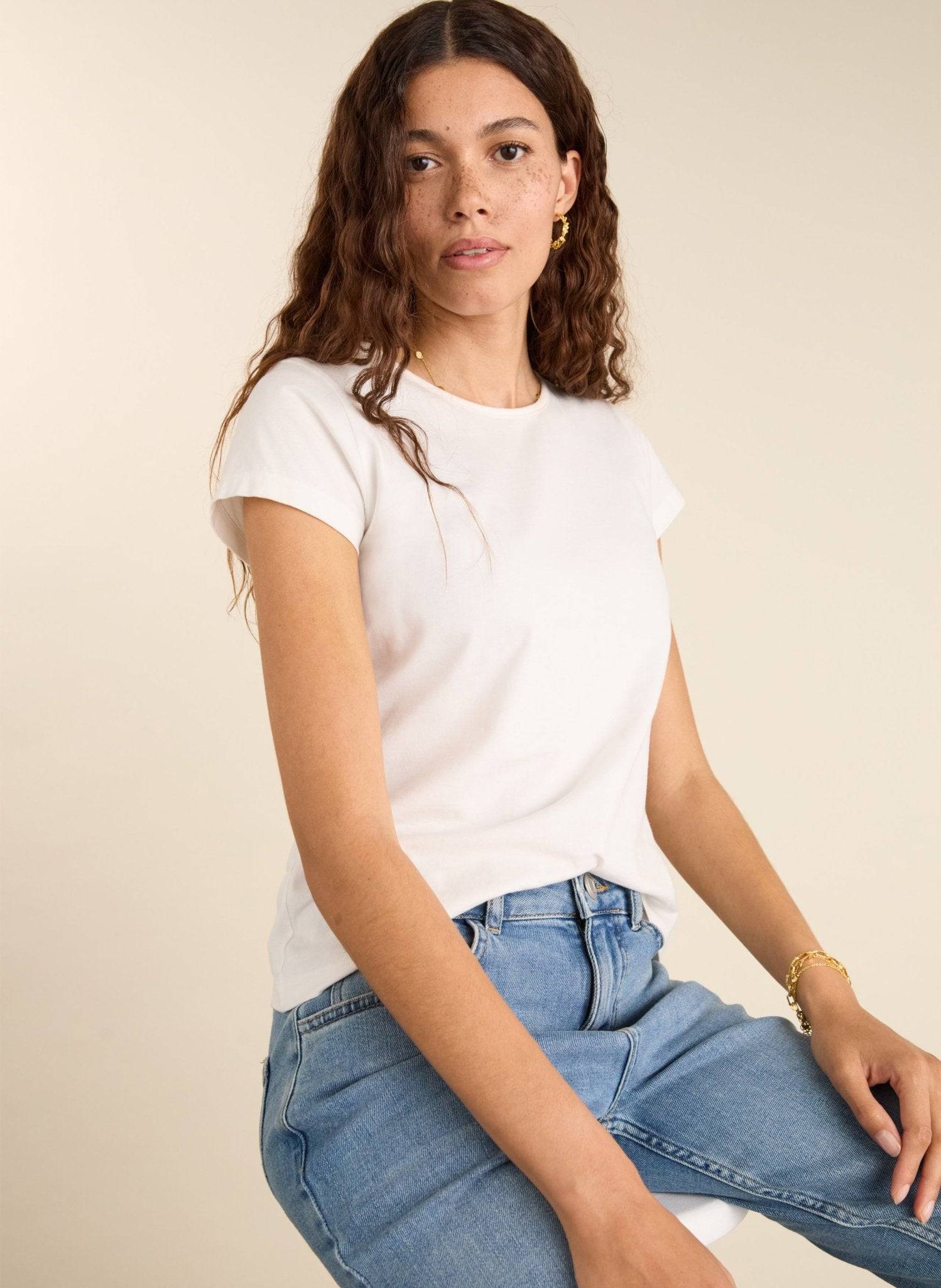 Baukjen Essentials Organic Cotton Slim Tee - UK 18 | EU 44 | US 14 / Pure White