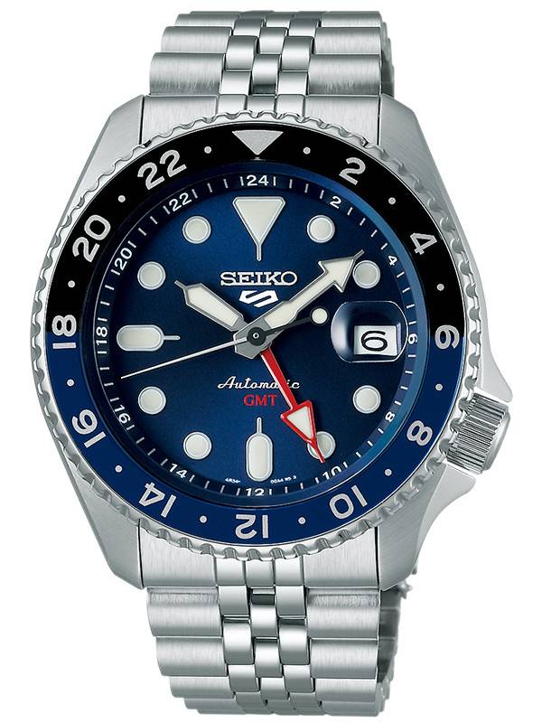En SEIKO 5 Sports Automatic GMT 42.5mm Blå tavla SSK003K1 från Klockmaster - ett tryggt köp.