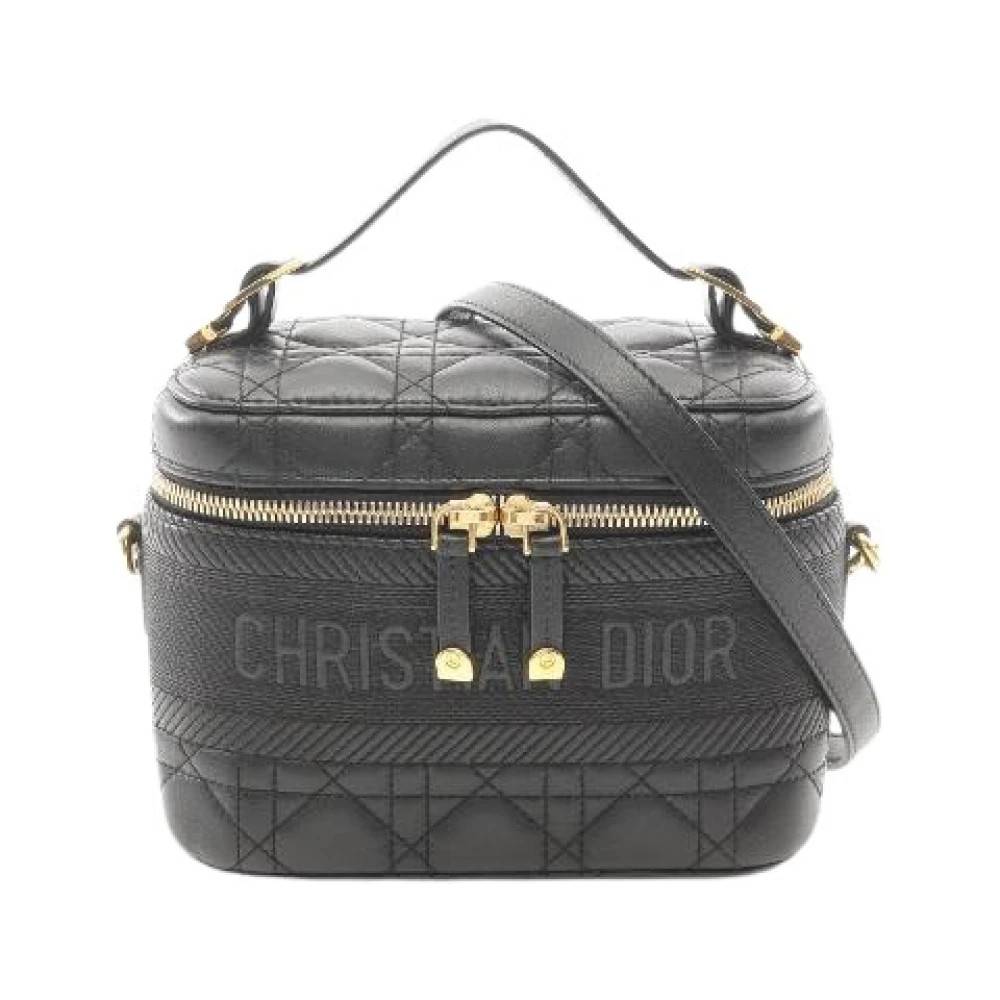 Dior Vintage - Pre-owned Diortravel Small Vanity Cannage 2Way Handbag Vintage - Dam - ONE Size -