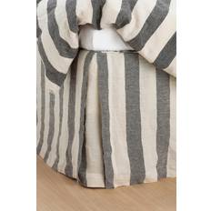 Ellos Home - Sengekappe Candice Block Stripe i bomuld højde 52 cm - Grå - 120X200