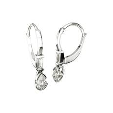 Schalins - Eloge Pear Cut Diamond Creoler 0.80 Vitguld