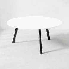 Konferencebord Viggo - Rundt, Højde 73 cm, Diameter Ø160 cm, Bordplade Hvid, Understel Sort