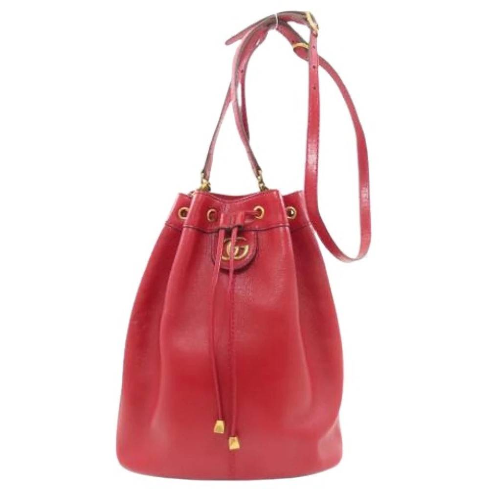 Gucci Vintage Pre-owned Vintage Bucket Skuldertaske - Vintage - Dame - Rød - ONE SIZE - Uld