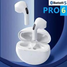 TWS Pro6 Hörlurar Bluetooth Hörlurar Med Mikrofon 9D Stereo Pro 6 Hörlurar För Android Trådlösa Bluetooth Headset - flerfärgad (svart,Vit,rosa,blå,grön,Purpur,orange)