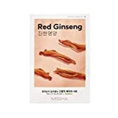 MISSHA Röd röd ginseng Sheet Mask anti-aging, ljusande, fuktgivande, regenererande tygmask koreansk kosmetika skönhet set 4 st