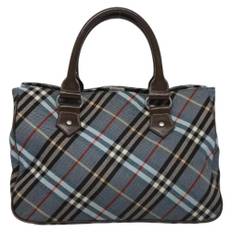 Burberry Vintage, Pre-owned, Dame, Blå, ONE SIZE, Tyl, Pre-owned canvas håndtasker