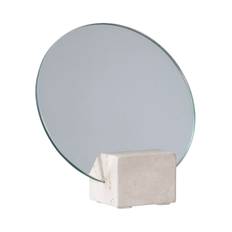 Bordspejl - beige travertin - 18