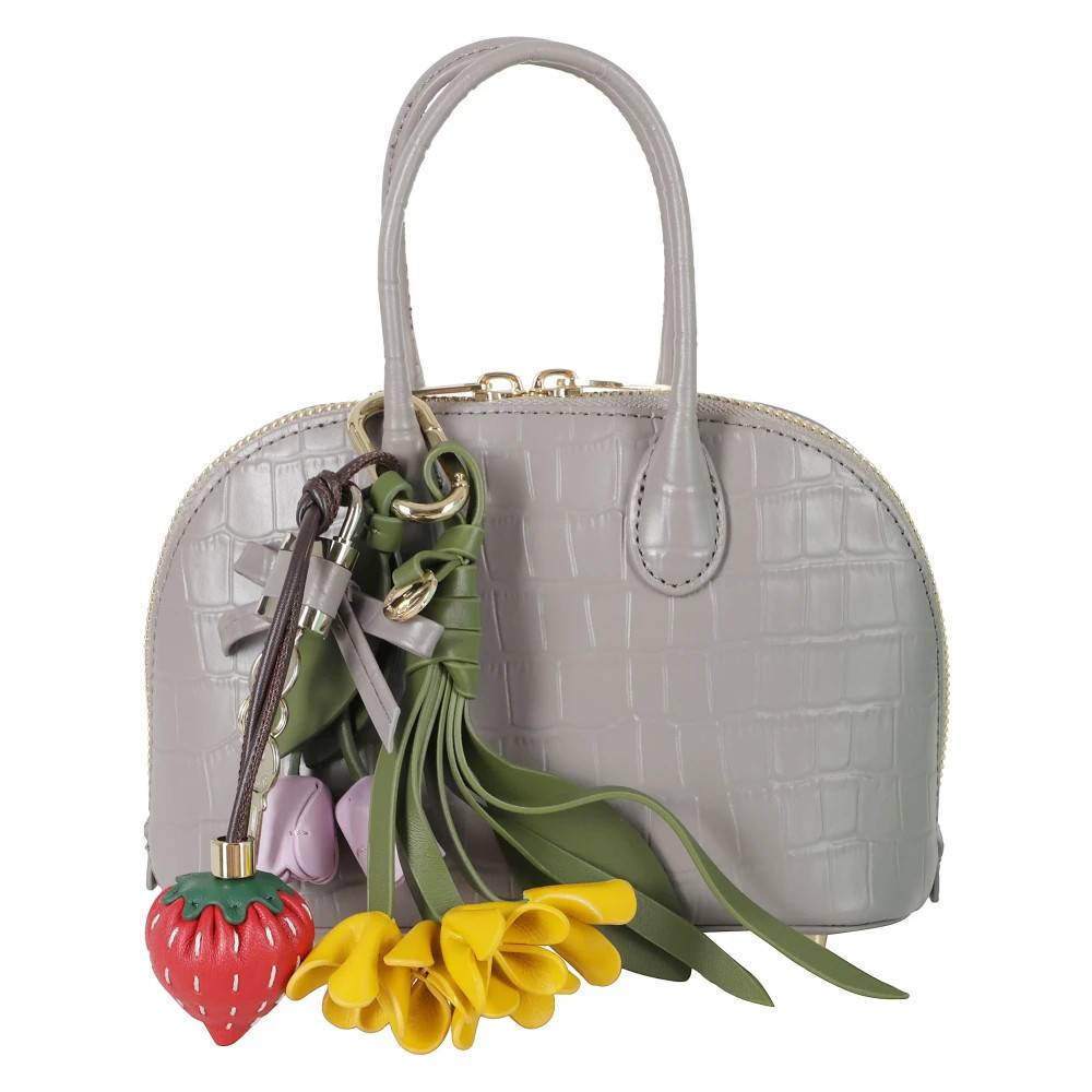 Self Portrait Croc Leather Toast Mini Bag - Tasker - Dame - Grå - ONE SIZE - Uld