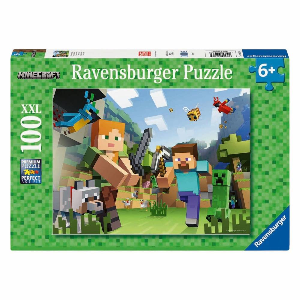 MinecraftÂ® Puslespil 100 XXL Brikker
