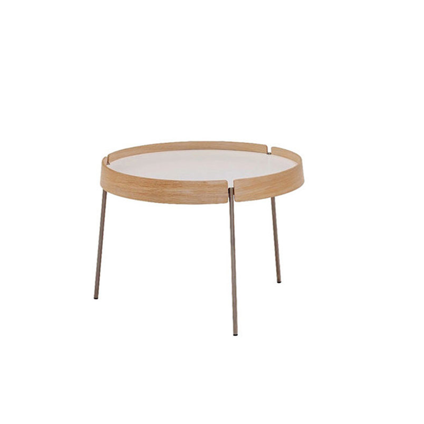 TURN BAKKEBORD NR.725 Ø65X42CM EG SÆBE/HVID LAMINAT