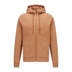 Mens BOSS Medium Brown Saggy 1 Zip Hoodie - XXL