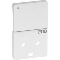 LK FUGA tangent med LED lampe for EDB stikkontakt med DK jord og afbryder 1,5 modul, hvid