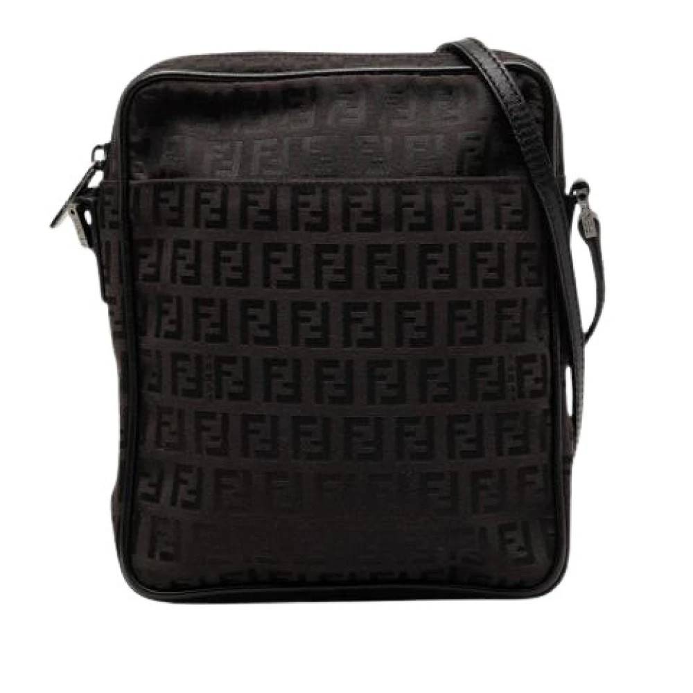 Fendi Vintage Pre-owned Vintage Canvas Crossbody Bag - Vintage - Dame - Sort - ONE SIZE - Læder
