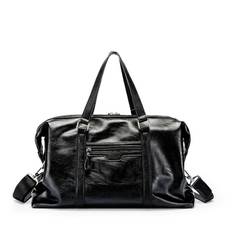Large Handbags for Men Luxury Leather Cross Body Shoulder Bag Travel Tote Bag Messenger Bag Black Large-capacity Business Computer Diagonal Bag svart