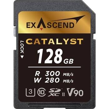 Exascend Catalyst SDXC UHS-II, C1 V90, 300/280 MB/s, memory card  128 GB