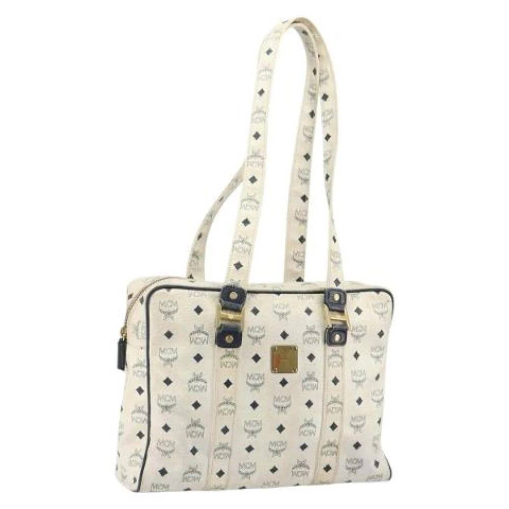 MCM Pre-owned Pre-owned Shoulder Bag - Vintage - Dame - Hvid - ONE SIZE - Uld