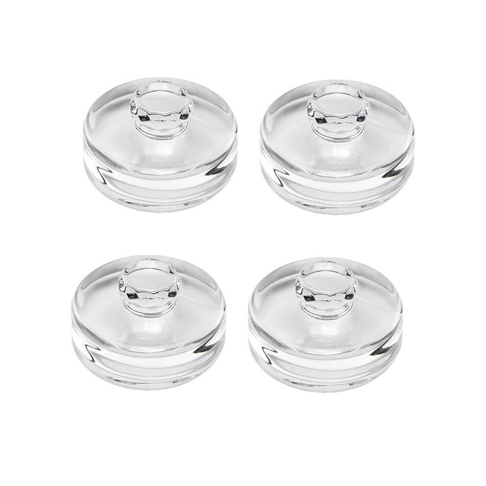 4Pcs Fermentation Glass Weights with Grip Handles, Clear Canning Weights for Wide Mouth Mason Jars