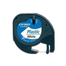 PRÆGETAPE DYMO LETRATAG PLAST TAPE HVID 12MM X 4 M. S0721660