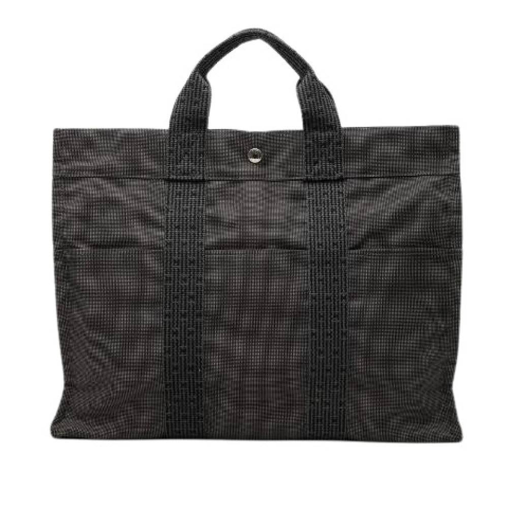Hermès Vintage Pre-owned canvas håndtasker - Vintage - Dame - Grå - ONE SIZE -