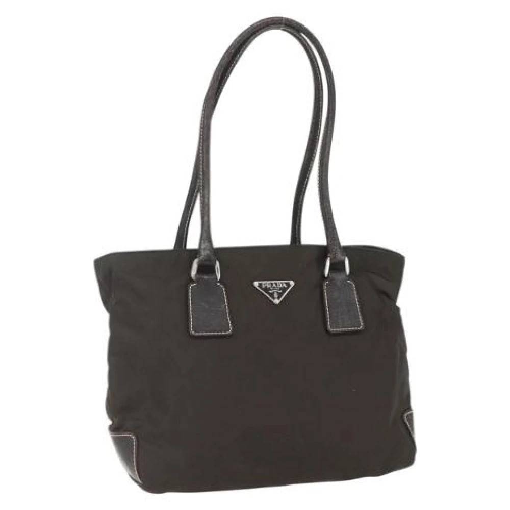 Prada Vintage Pre-owned Nylon Tote Bag - Vintage - Dame - Grøn - ONE SIZE - Nylon