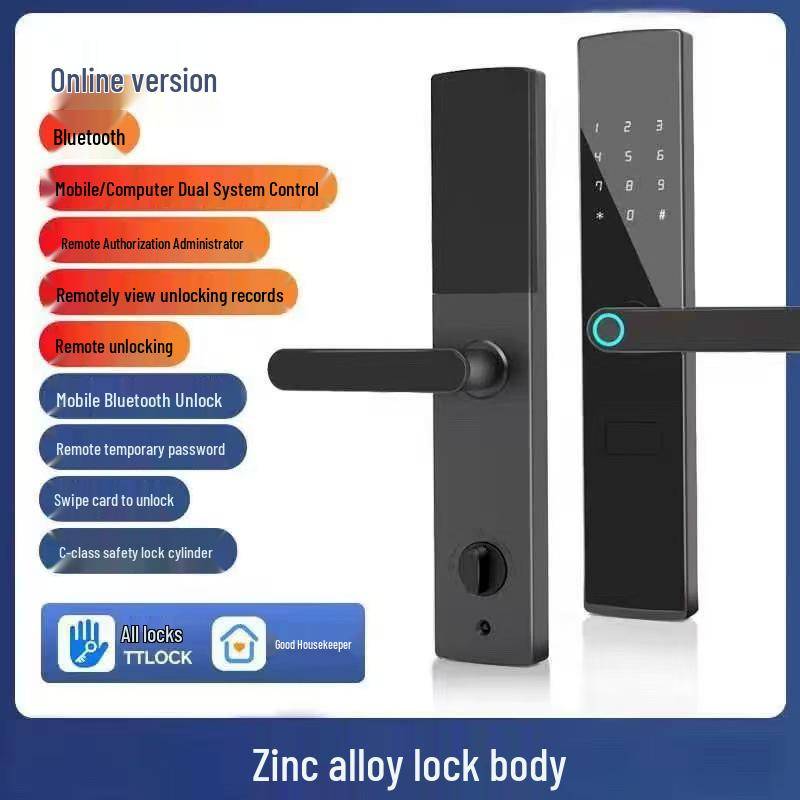 Smart Fingeravtryck Stöldskyddad Dörrlås med Lösenord och Appkontroll