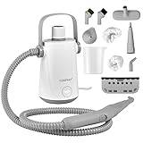 COSTWAY ångrengörare handenhet | 1 000 W & 300 ml vattenkapacitet & 10 tillbehörssatser | Steamshot Steam Cleaner för alla, mattor, fönster, kuddar, badrum