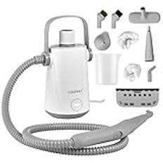 COSTWAY ångrengörare handenhet | 1 000 W & 300 ml vattenkapacitet & 10 tillbehörssatser | Steamshot Steam Cleaner för alla, mattor, fönster, kuddar, badrum