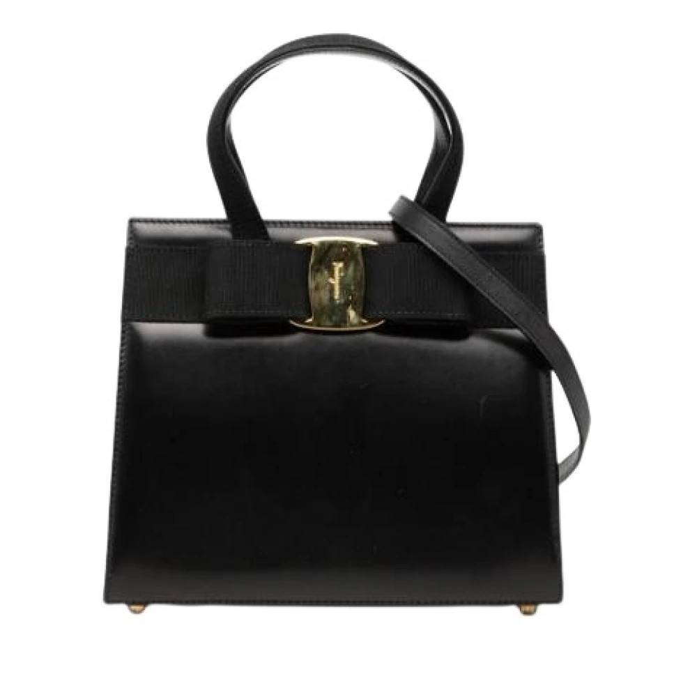 Salvatore Ferragamo Pre-owned Pre-owned Handbag (Skuldertaske) - Vintage - Dame - Sort - ONE SIZE - Uld