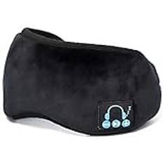Bluetooth Ögonmask Med Leopardtryck, Sömnögonskydd Inbyggda Högtalare Mikrofon Blackout Perfekt, Sovande Hörlurar Brusreducerande,Svart,Pleasant63
