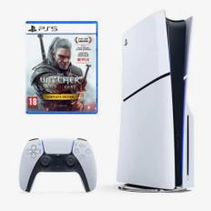 Playstation Game Playstation 5 Slim Console + Free The Witcher Complete Edition Bundle - None