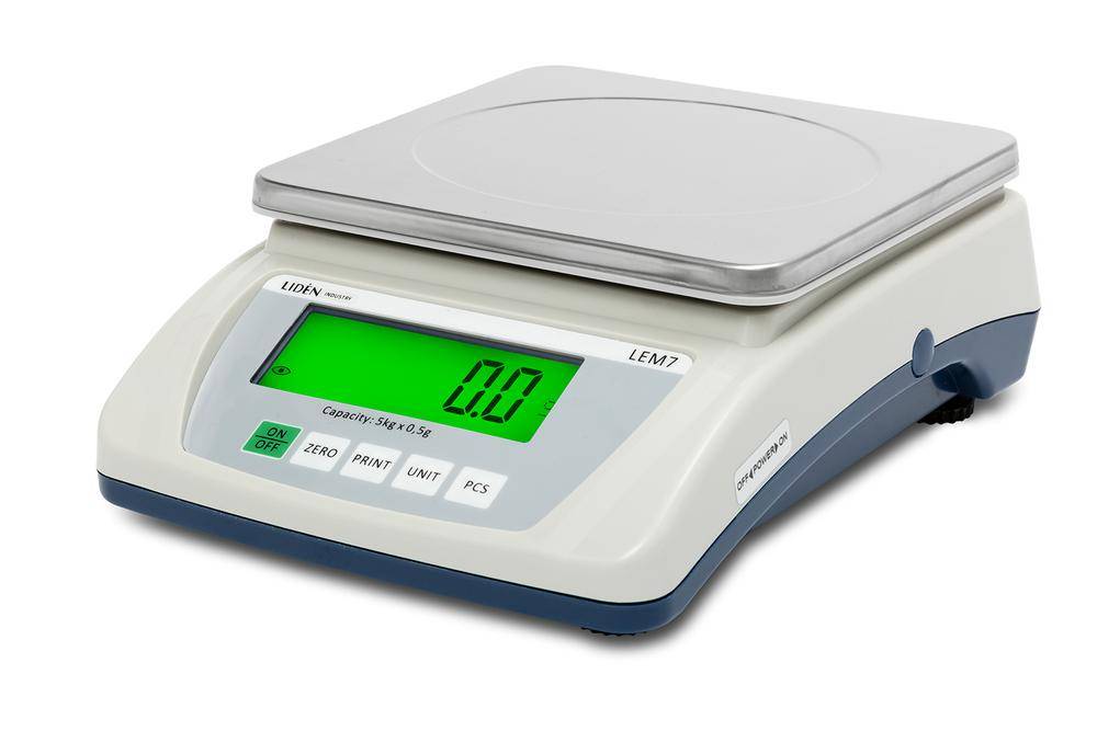Bänk- och bordsvåg LEM7 2500 x 0,2g